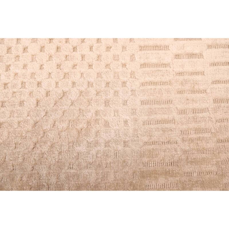 ECARPETGALLERY Hand Loomed Loreto Cream Viscose Rug - 5'5 x 8'0