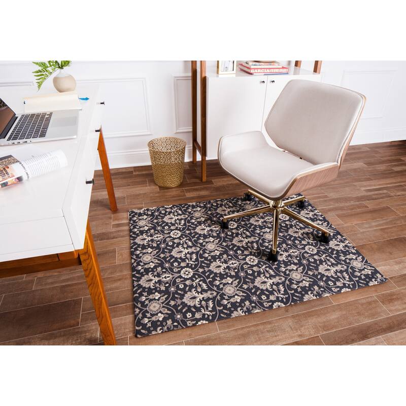 Jani 36"x48" Rug'd Chair Mat-Rug Style Office Chairmat for Carpet & Hard Floors| 0.5" Thick |Non-Slip, Foldable Desk Chair Mat