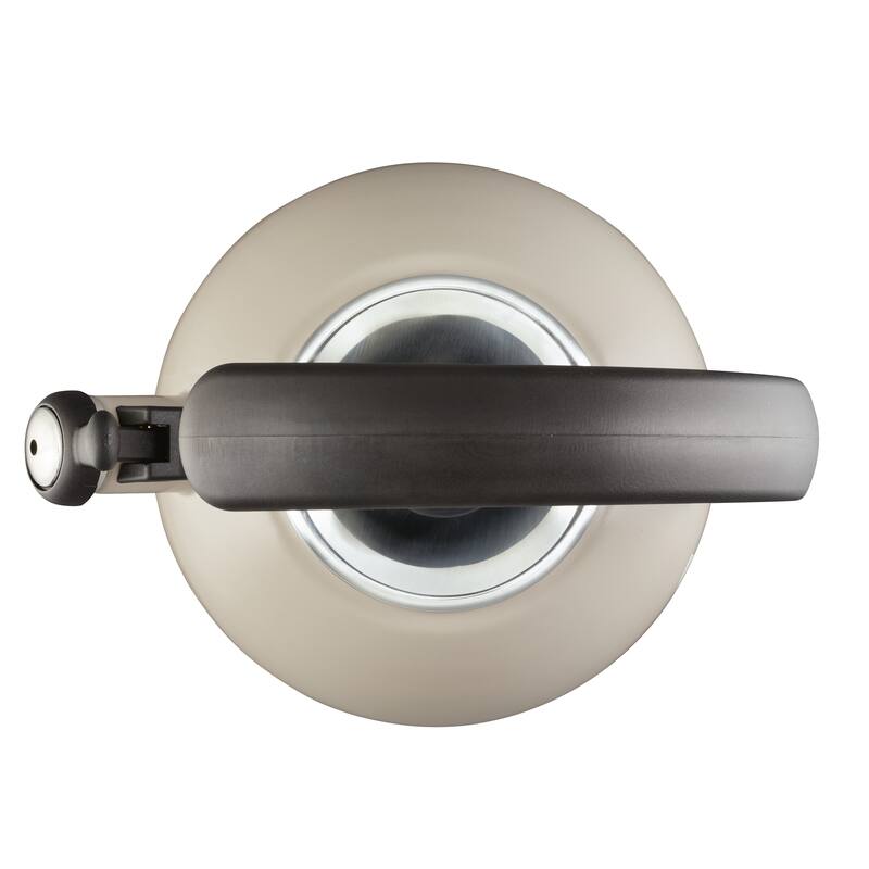 2-Quart Enamel on Steel Whistling Teakettle/Teapot With Flip-Up Spout, Black