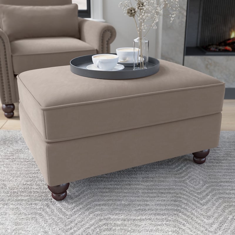 Bush Furniture Coventry Large Upholstered Storage Ottoman