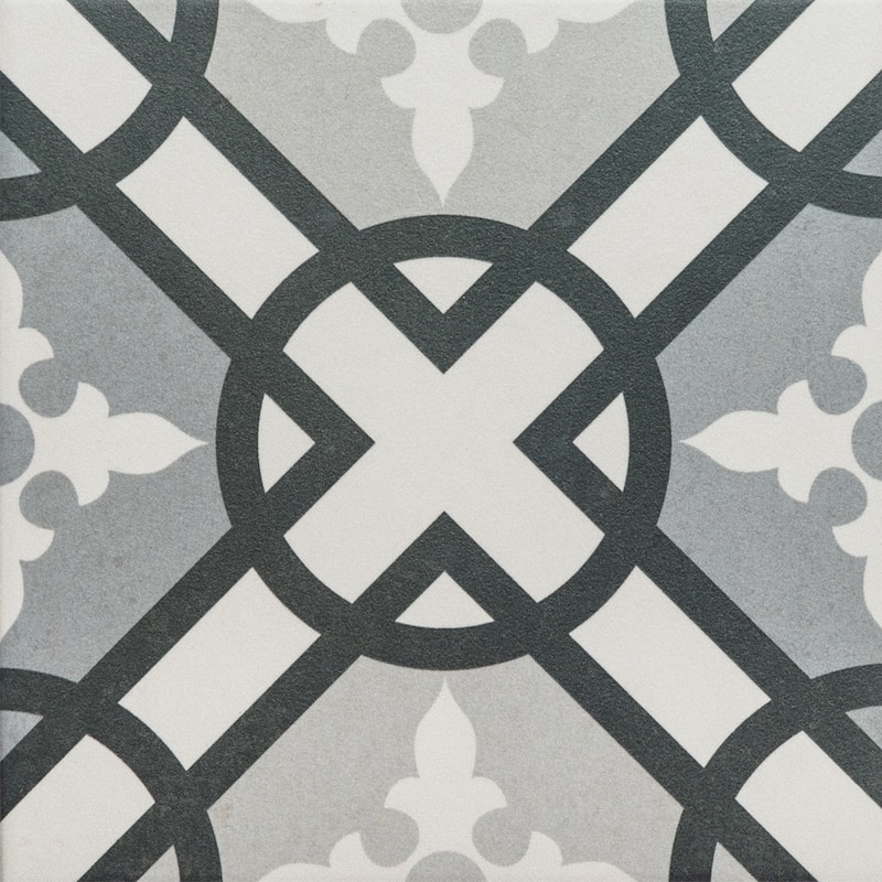 Ellis Taco 6.5x6.5 Matte Porcelain Encaustic Tile - Floor, Wall & Backsplash