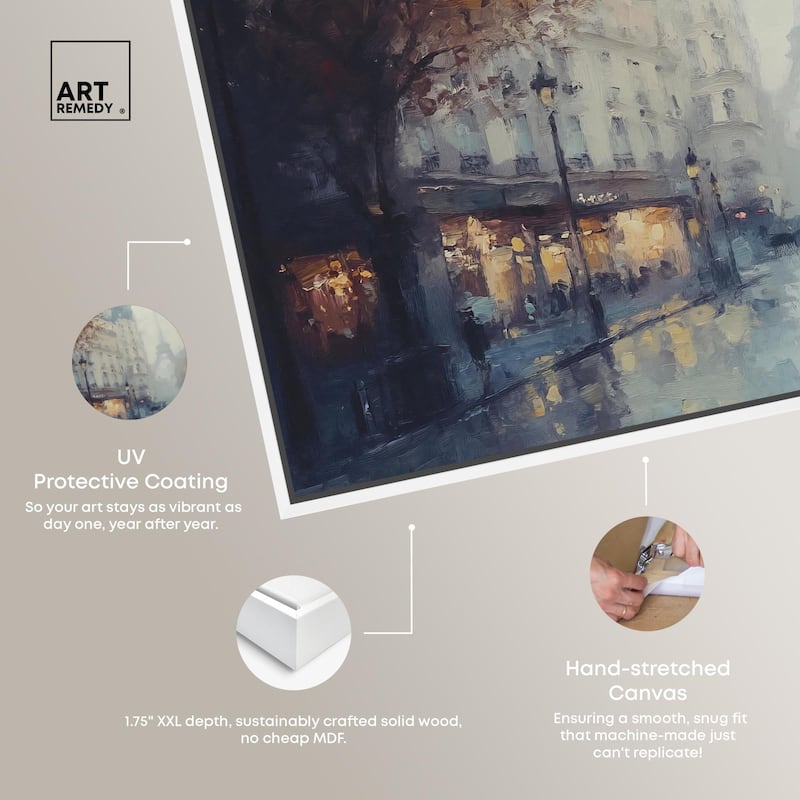 Foggy Paris Canvas by Art Remedy