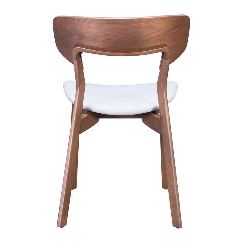 Russell Dining Chair (Set of 2) Walnut & Light Gray - Product (in) : 20.1" W x 22" D x 30.7" H