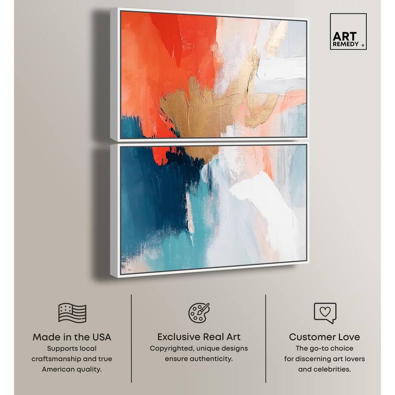 Orange Infusion I Canvas Set of 2 by Art Remedy