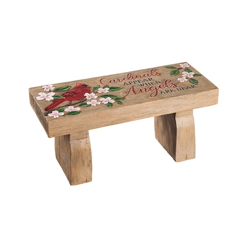 Cardinals Appear Resin Memorial Garden Bench