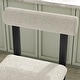 preview thumbnail 9 of 35, Corvus Caen Teddy Fabric Bar Stools with Wood Legs (Set of 2)