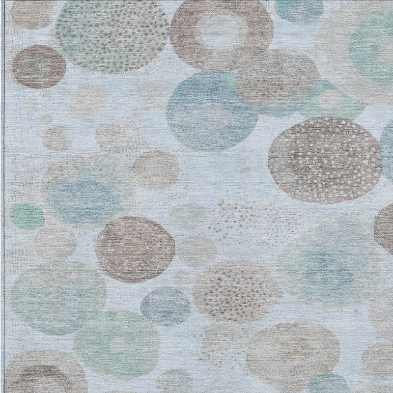 HomeRoots Geometric Transitional Rectangle Outdoor Rug
