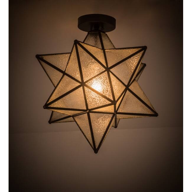 Meyda Tiffany 186688 Moravian Star 18" Wide Semi-Flush Ceiling Fixture