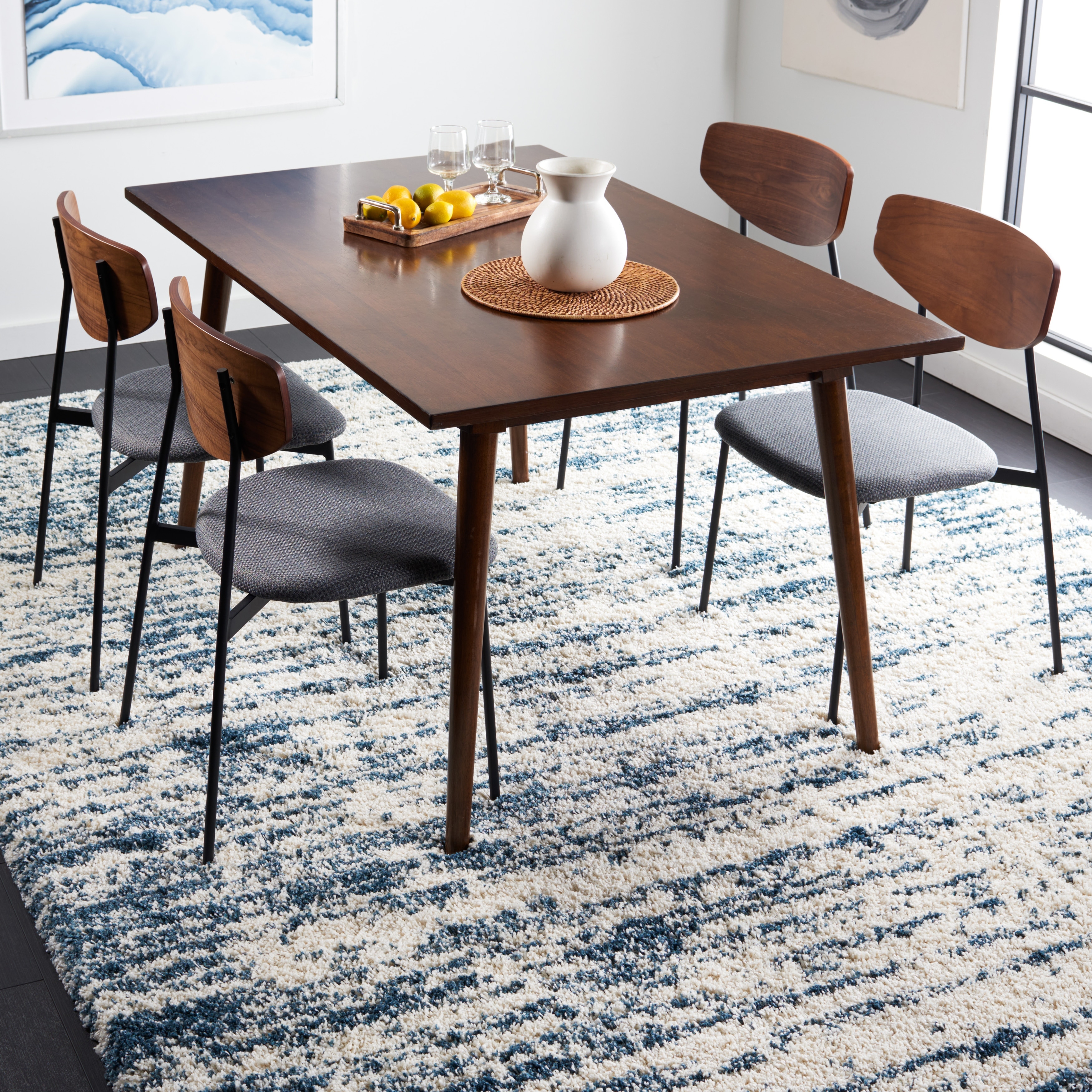 SAFAVIEH Hudson Shag Cherri Abstract 2-inch Thick Rug