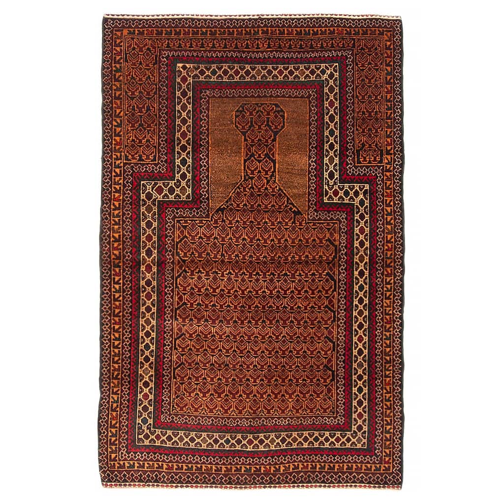Teimani Brown Rug 3'1" x 4'11" - 3'1 x 4'11