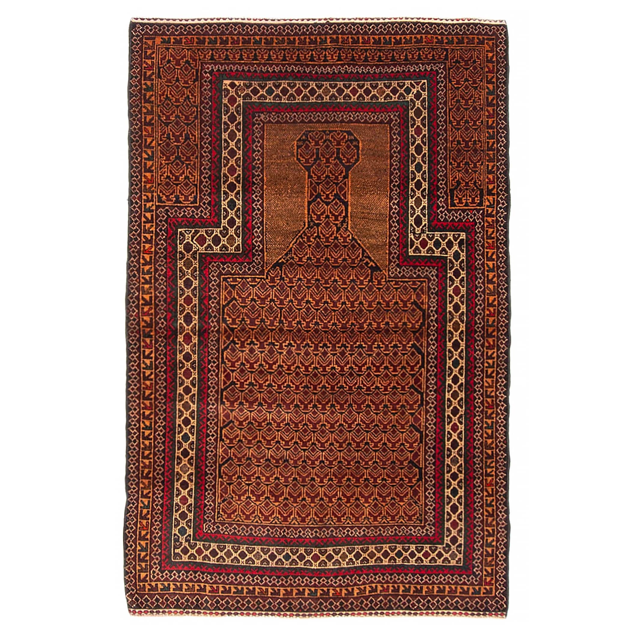 Teimani Brown Rug 3'1" x 4'11" - 3'1 x 4'11