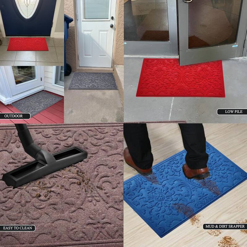 A1HC New All Weather Superior Dirt and Moisture Absorbing Polypropylene Door Mat with Non-Slip Backing for Inside Outside Use