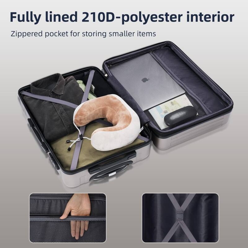 3pcs Luggage Sets Expandable Hardshell Lightweight Durable Suitcase Set Spinner Wheels Suitcase with TSA Lock