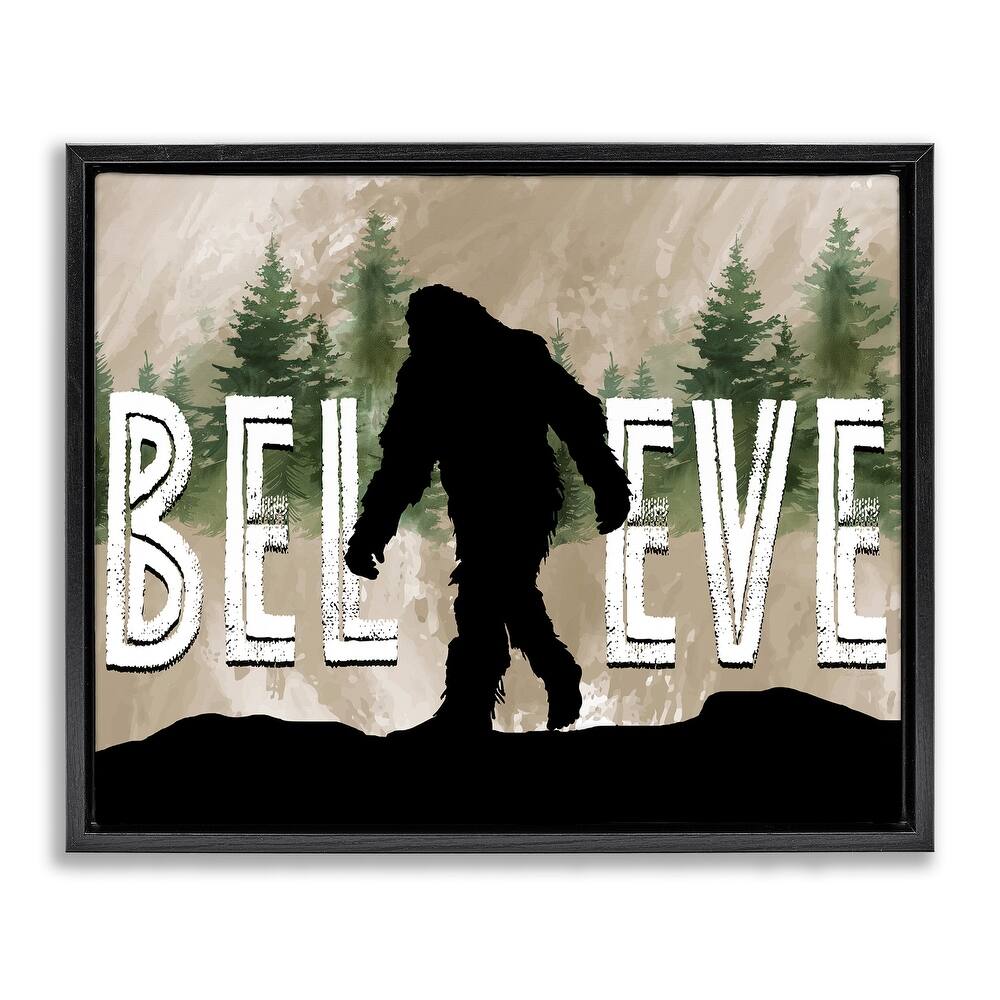 Stupell Believe Rustic Mythical Creature Framed Floater Canvas Wall Art Design By Nicole DeCamp