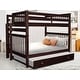 preview thumbnail 12 of 15, Taylor & Olive Trillium Full over Full Bunk Bed, Full Trundle Dark Cherry