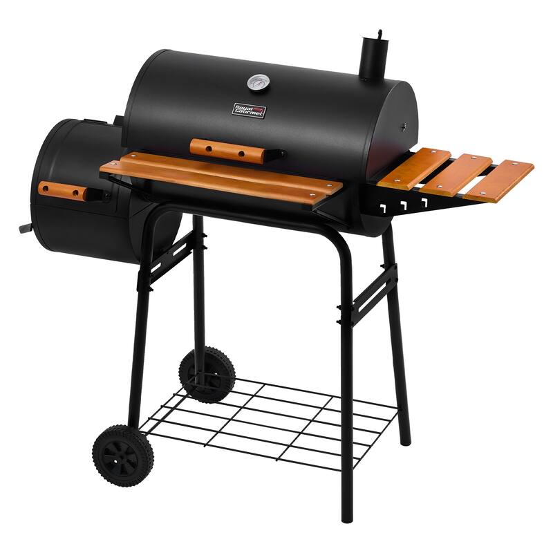 Royal Gourmet CC1624W Barrel Charcoal Grill with Offset Smoker