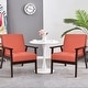 preview thumbnail 31 of 64, Costway Set of 2 Fabric Accent Armchair Solid Wood Upholstered Lounge - See Details