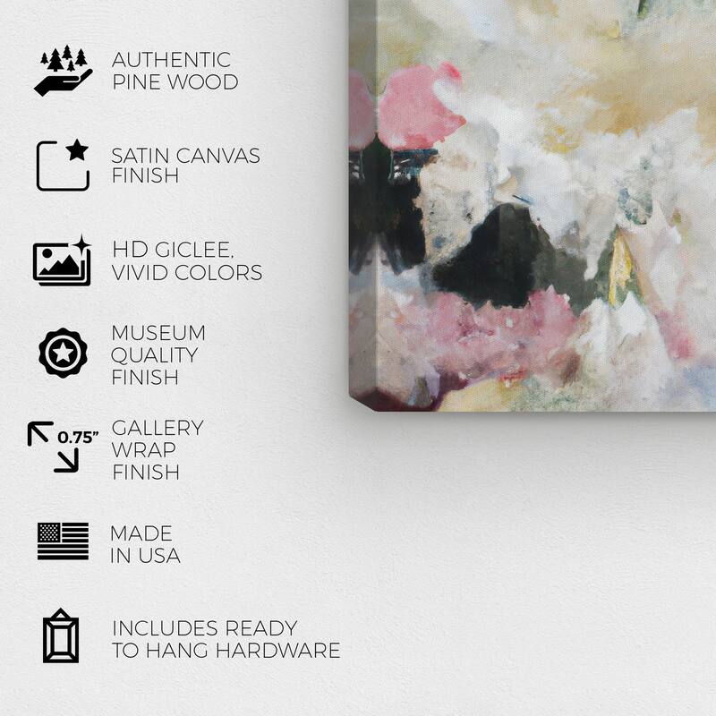 Wynwood Studio Abstract Surreal Blooms White and Farmhouse Wall Art Canvas Print