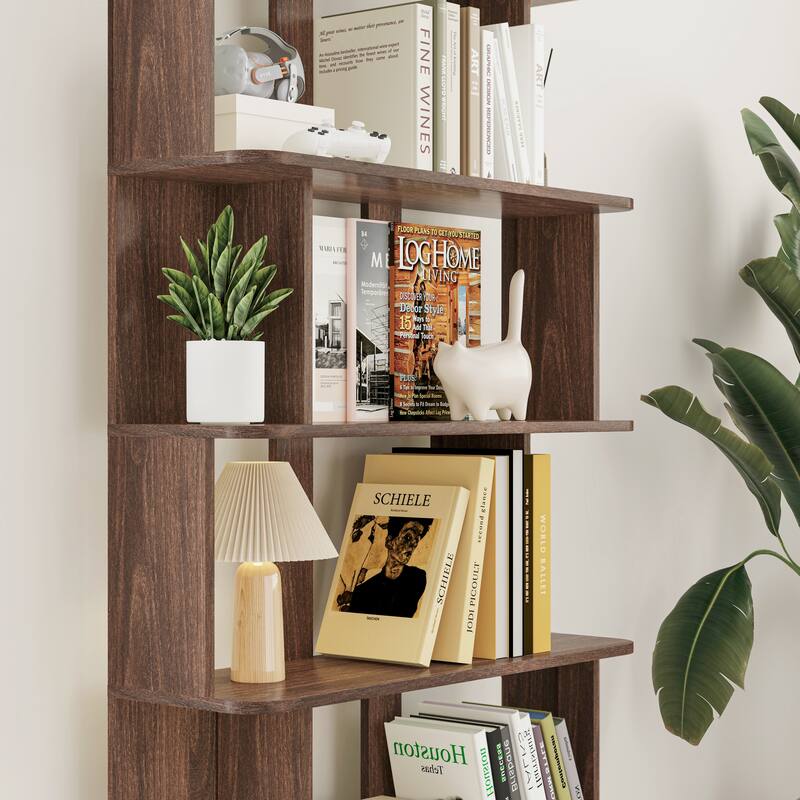 Set Of 2 Free Combination Bookcase Space Saving Corner Bookshelf, L-Shaped Bookcase + I-Shaped Bookcase