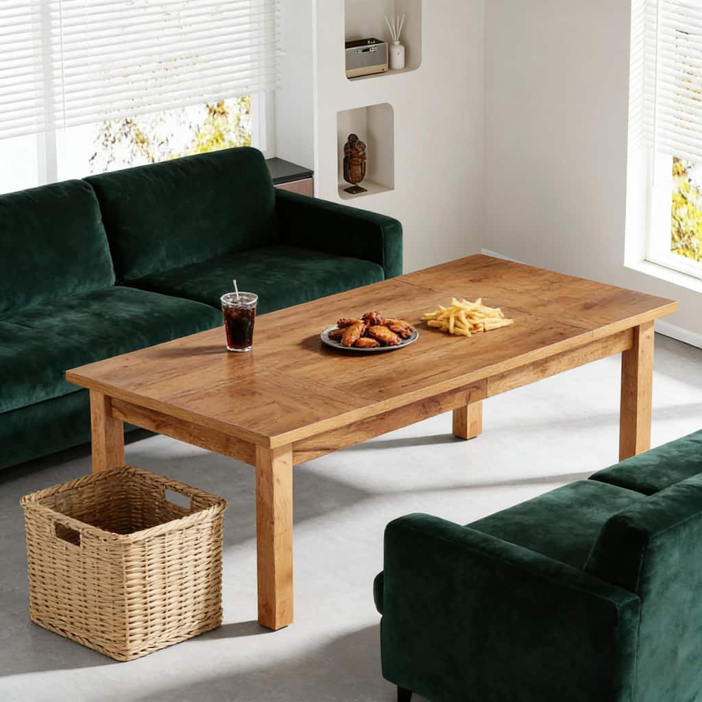 Dining Table for 6-8, Wood Meeting Table Coffee Table with Sturdy Legs, Large Kitchen Table Work Table