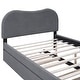preview thumbnail 13 of 30, Full Upholstered Platform Bed with Practical Trundle for Additional Sleeping Space