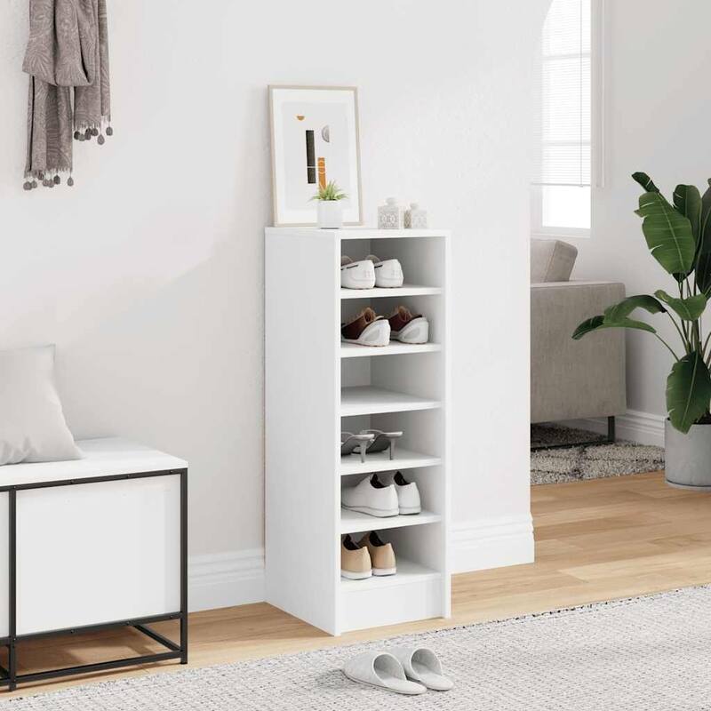 vidaXL Shoe Cabinet Engineered wood Medium Shoe Cabinet - White