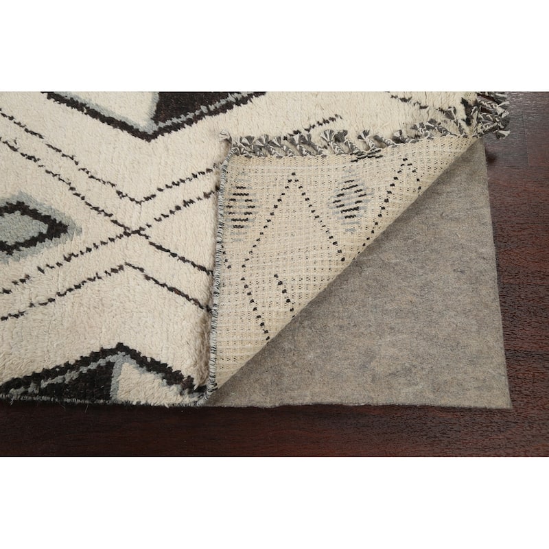 Vegetable Dye Moroccan Berber Oriental Area Rug Wool Handmade Carpet - 6'1" x 9'2"