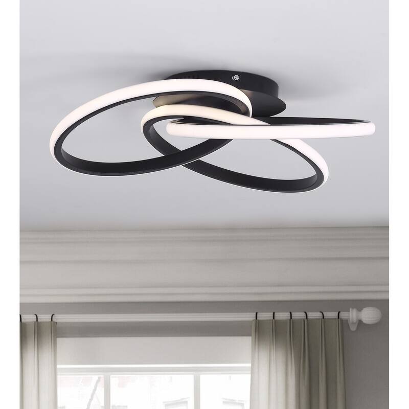 Modern 1-Light Linear Design LED Flush Mount Lighting Fixture