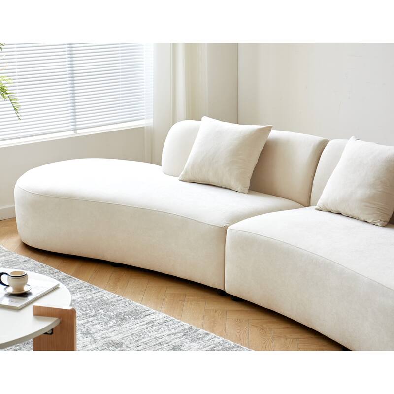 132.3 inch Large Half Moon Curved Sectional Sofa