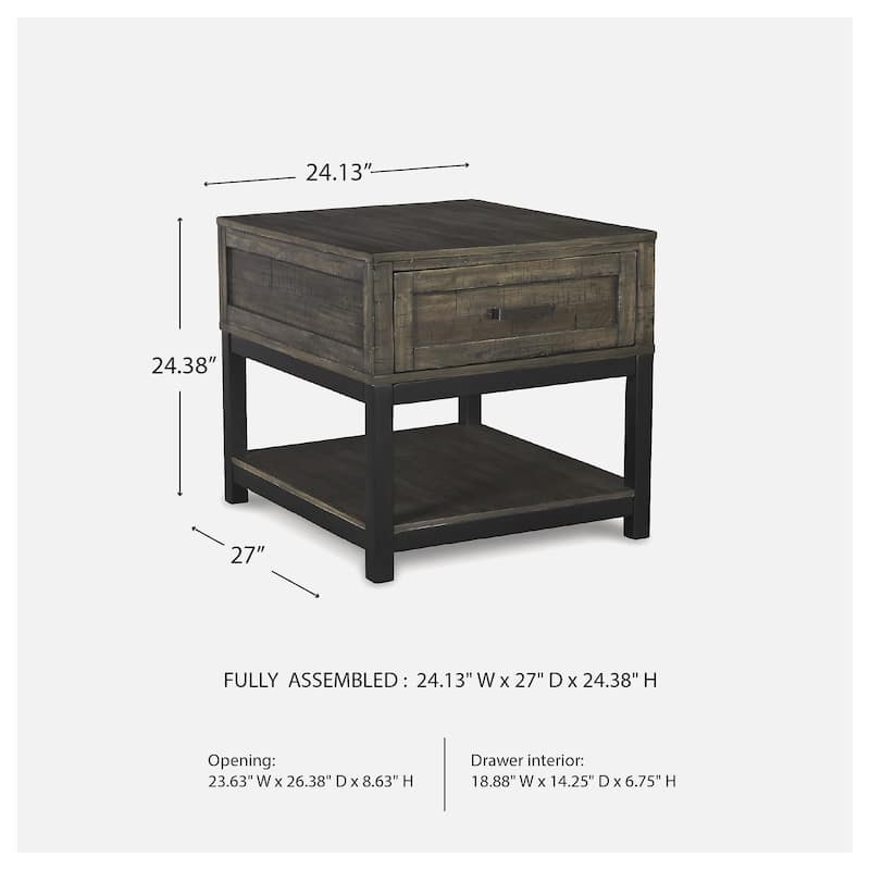 Johurst Casual Grayish Brown Rectangular End Table