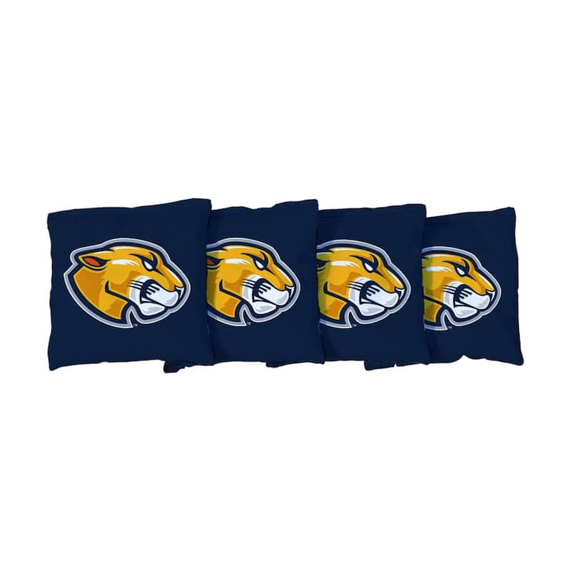 Massachusetts College of Liberal Arts Trailblazers Navy Cornhole Bags - Corn Filled