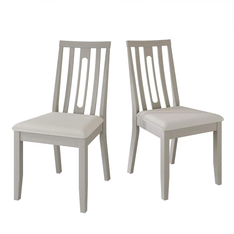 CraftPorch Contemporary Wooden Dining Chairs (Set of 2) - N/A - White