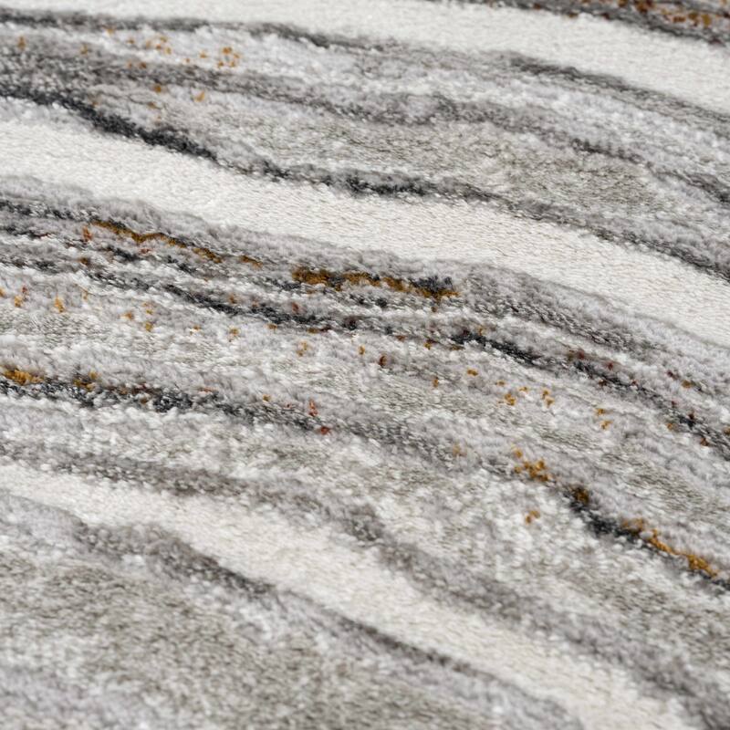Hauteloom Liverpool Living Room, Bedroom Area Rug - Contemporary - Cream,Green - 7'10" x 10'