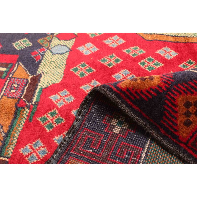 ECARPETGALLERY Hand-knotted Teimani Red Wool Rug - 2'5 x 4'10