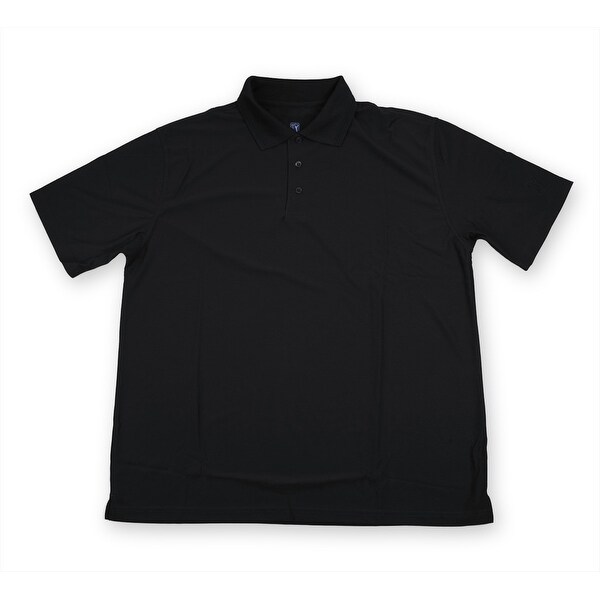 PGA TOUR Men's Polo Shirt - Black Solid - 2X Large
