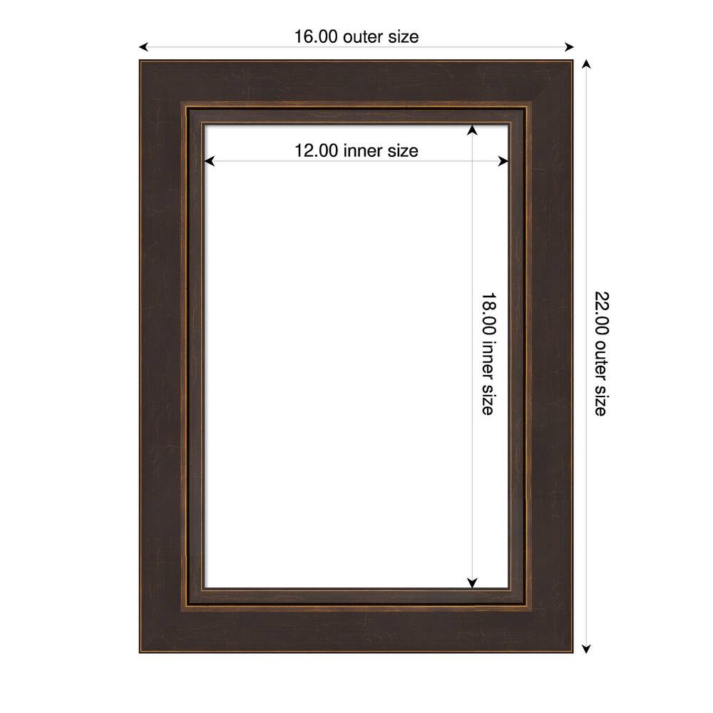 Amanti Art Lara Bronze Framed Dry Erase Magnetic Board