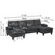 preview thumbnail 16 of 43, Jarenie U-Shaped 4 Seat Sectional Sofa Couch with Double Chaise for Living Room