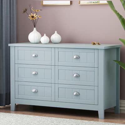 Drawer Cabinet，Bar Cabinet, Storage Cabinet,Lockers with Retro Shell-shaped Handle