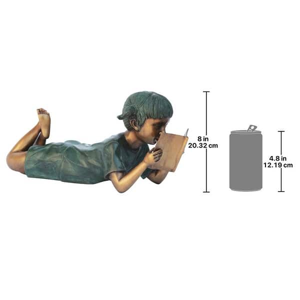 Design Toscano Bookworm Girl Weathered Bronze Garden Statue - Bed Bath ...