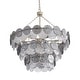 preview thumbnail 1 of 5, Golden Lighting 6007-32 Cascada 13 Light 32" Wide Pendant Aegean Silver / Smoke Plated
