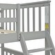 preview thumbnail 13 of 63, Twin over Twin House Bunk Bed With Shelves And Drawers