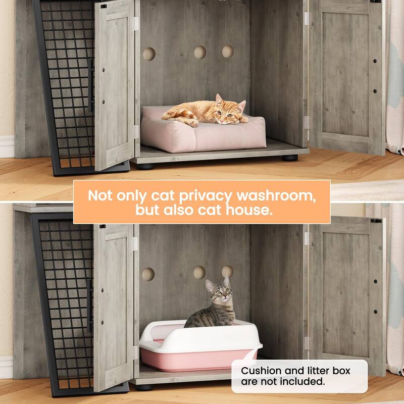 Double Layer Cat Litter Box Furniture