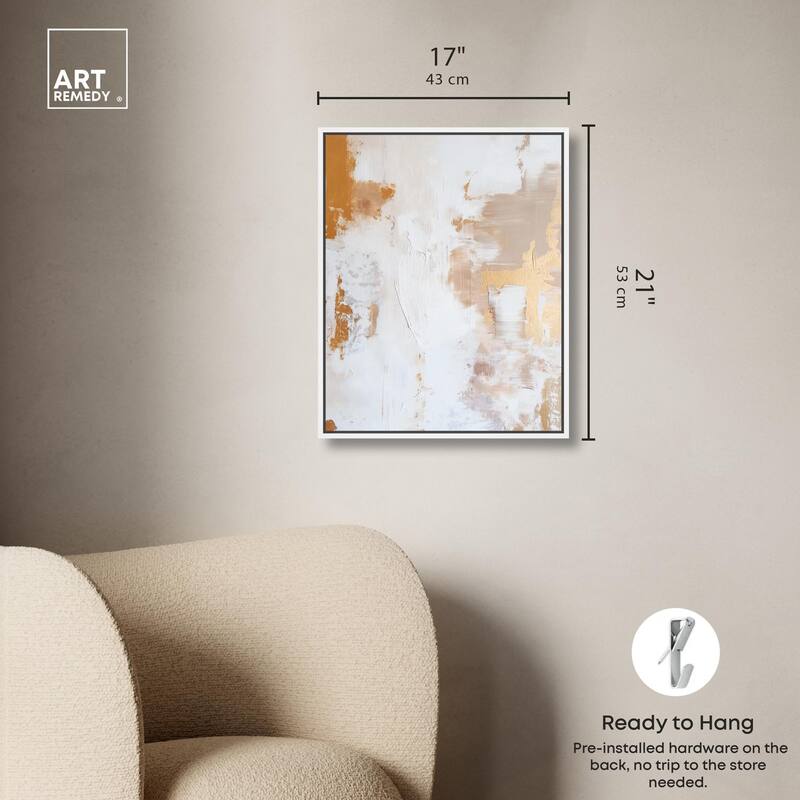 Golden Bronze Ripple I Canvas by Art Remedy
