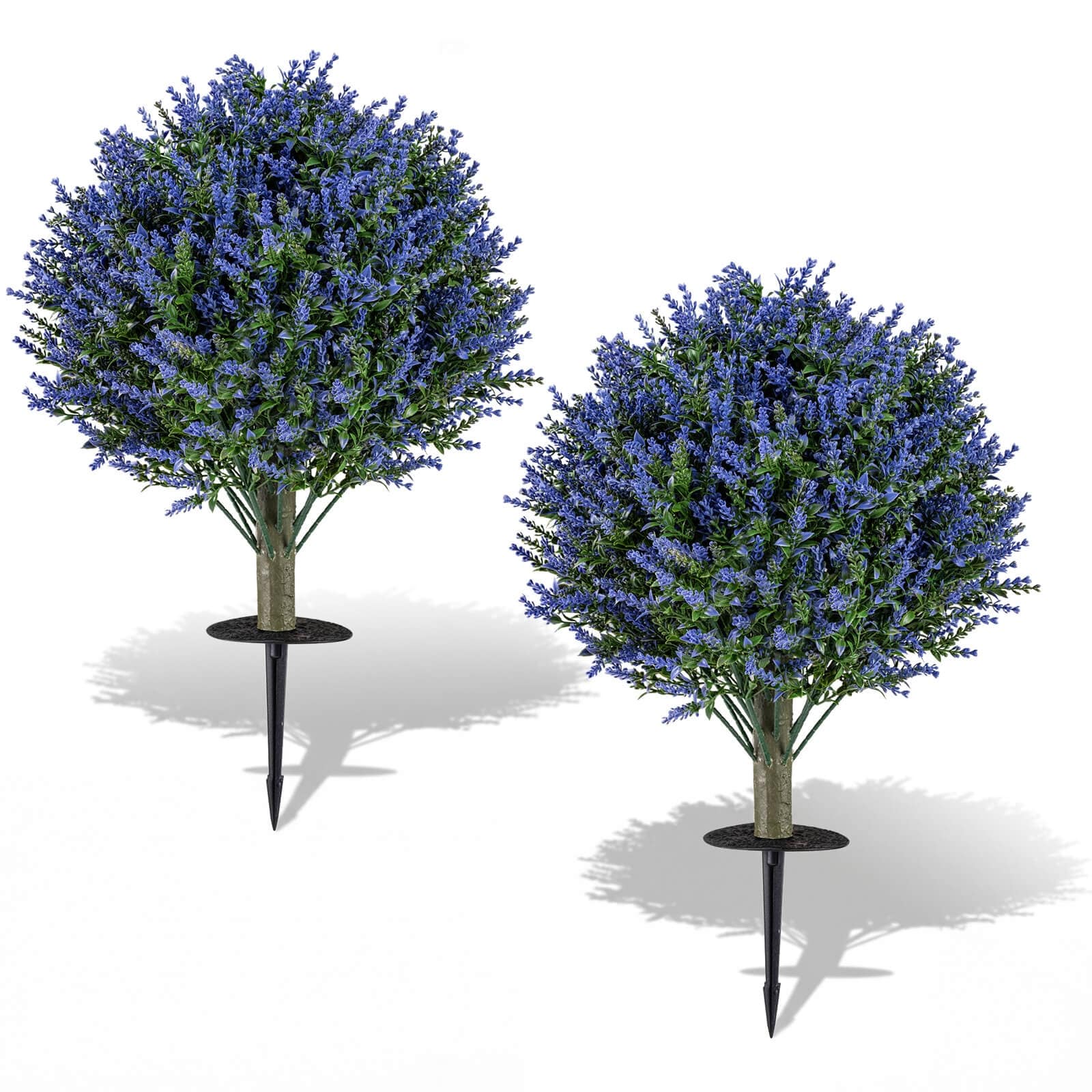 Costway 2 Pack Artificial Lavender Topiary Ball Trees, 24”Faux - See Details