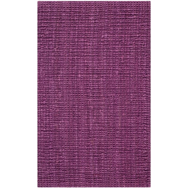 SAFAVIEH Jerneja Handmade Solid Chunky Jute Area Rug - 2'6" x 4' - Purple