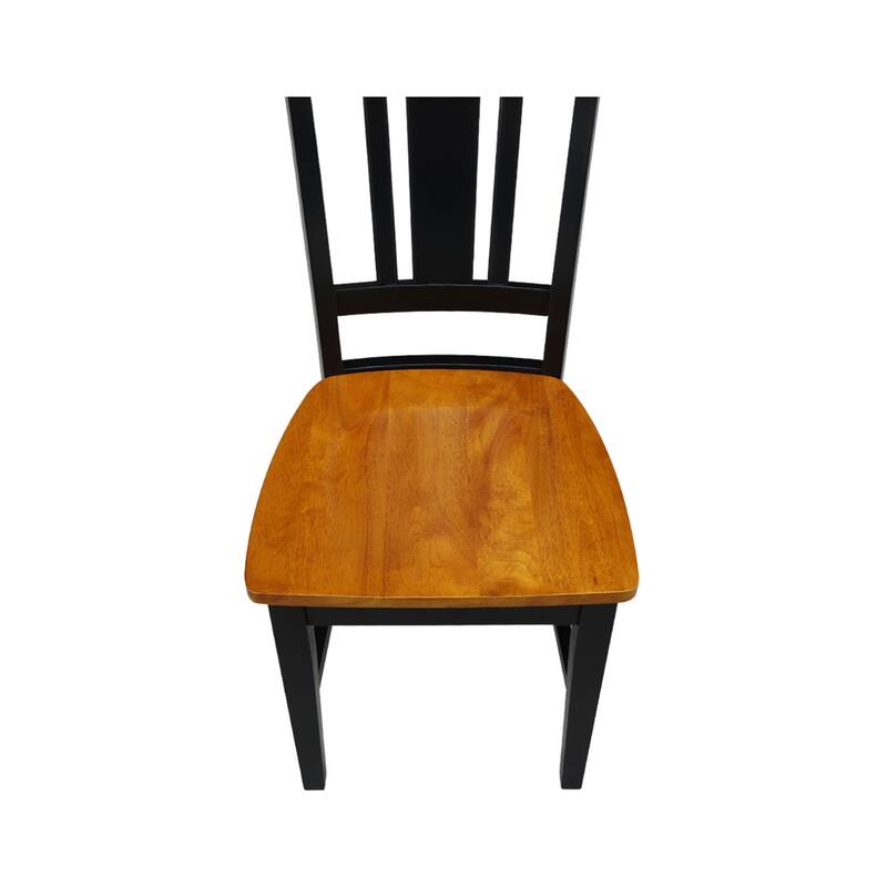 International Concepts Solid Wood San Remo Splatback Chairs - Set of 2
