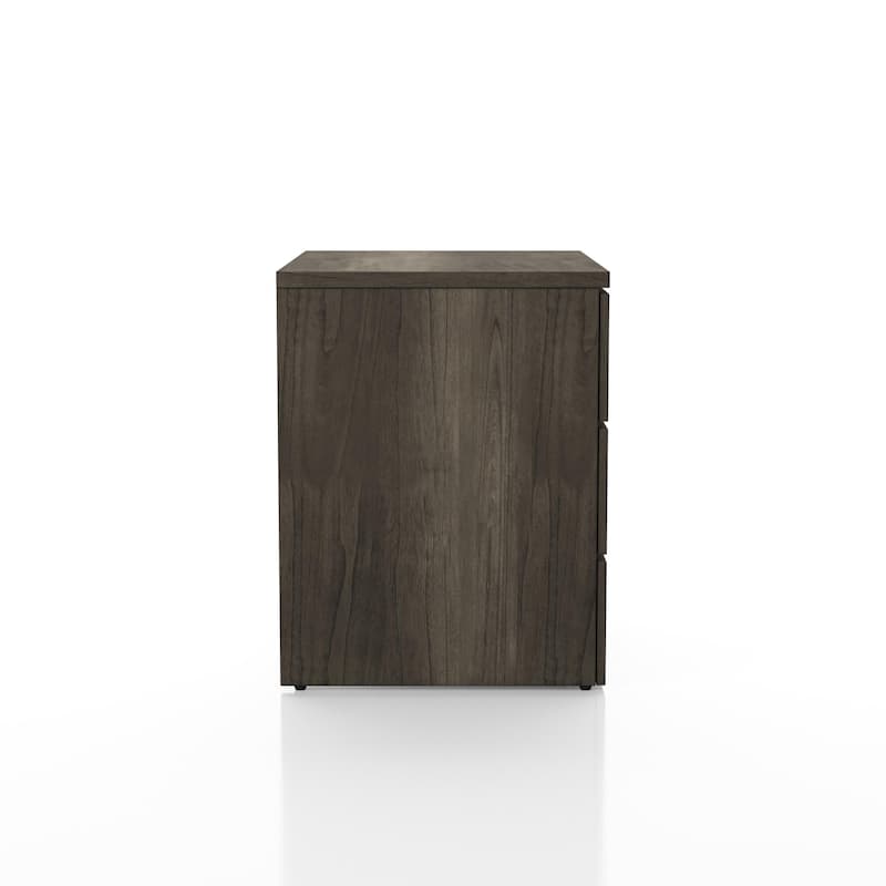 Leroy Transitional Slim Pull Wood 2-Drawer Nightstand by Furniture of America