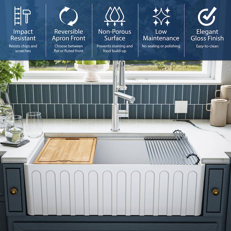 Karran USA FCWSF33SB-PK1 Karran FCWSFF33SBMB 33" Single Bowl