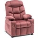 preview thumbnail 28 of 79, MCombo Big Kids Recliner Chair with Cup Holders , Velvet Fabric Rose Gold
