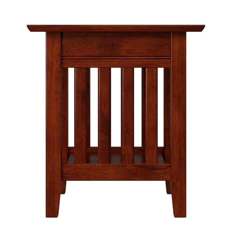 AFI Mission End Table with Charging Station